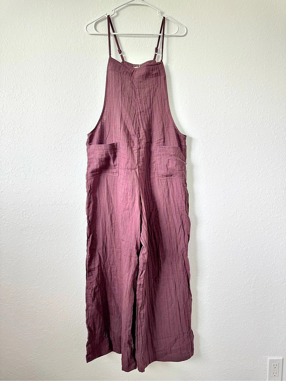 Lotus & Luna Boho Cotton Jumpsuit in Purple Size Large NWT